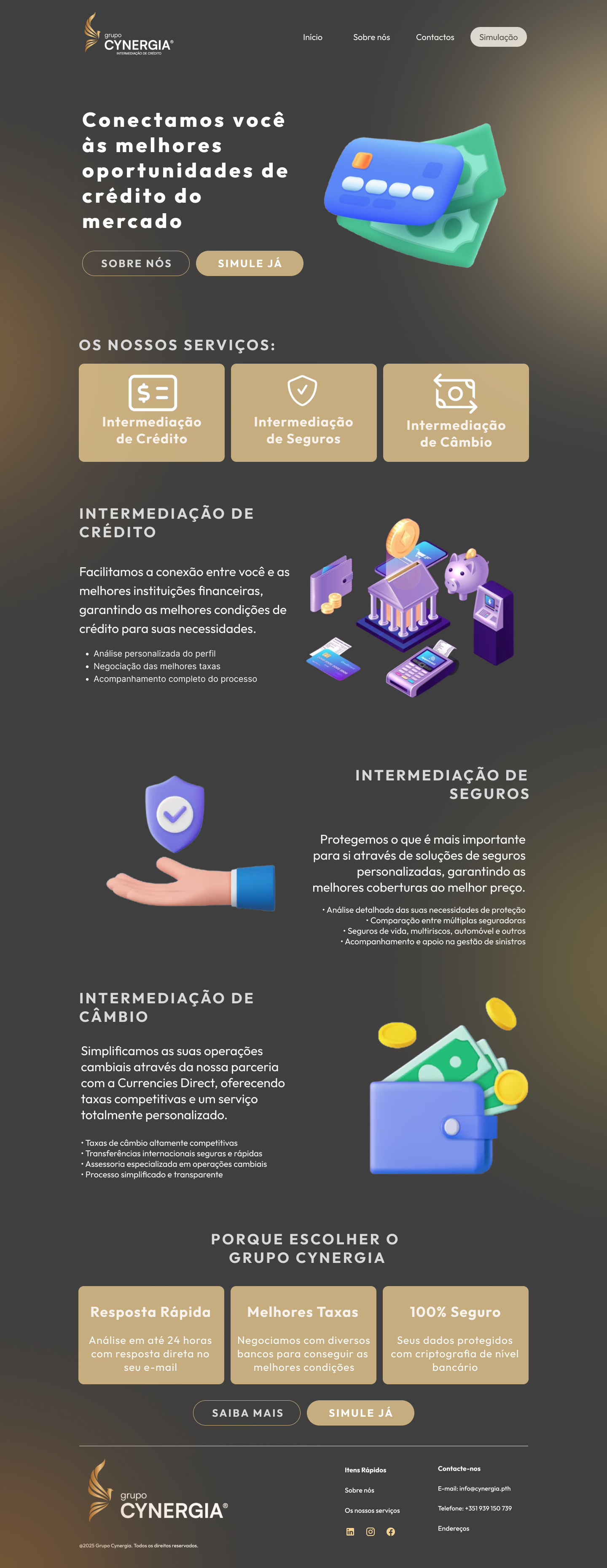 Grupo Cynergia - Website design for energy consulting company